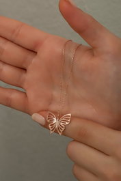 Heliophilia Silver Collar de Plata de Ley 925 Oro Rosa y Blanco
